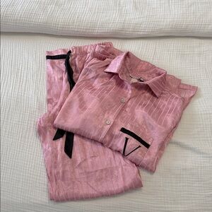 Victoria's Secret Pink Satin Pajama Set